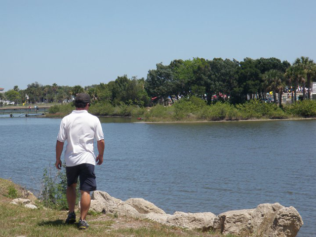 MDC Director Chad Truxall takes a stroll by the Indian River Lagoon