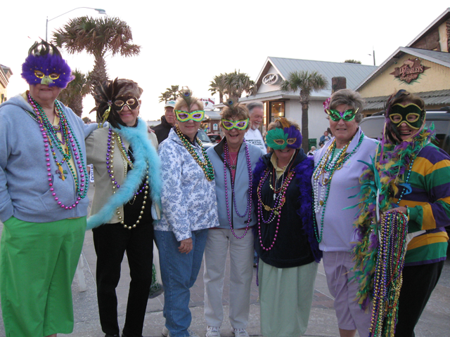 Diane (2nd from L) celebrates Mardi Gras with MDC in 2009