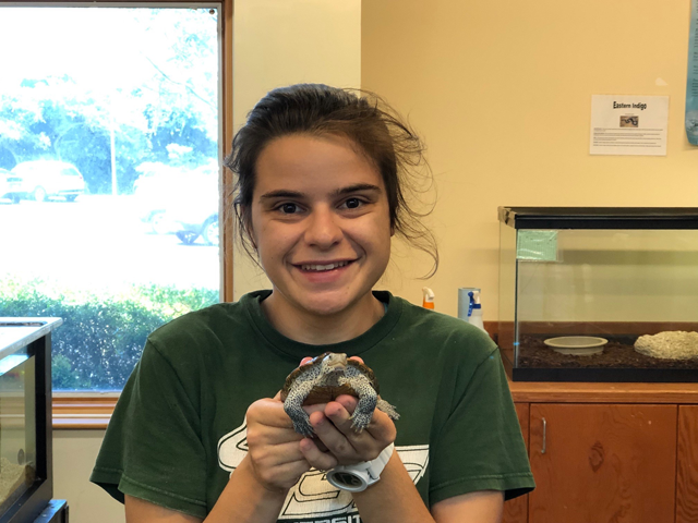 Courtney With Alpha the Terrapin