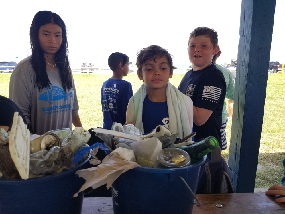 Campers also collected trash that they found - all part of understanding the importance of our actions